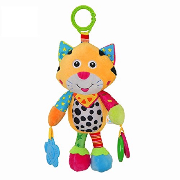 Baby Stroller Toys Soft Baby Rattles with Bells Teether Toy Gift