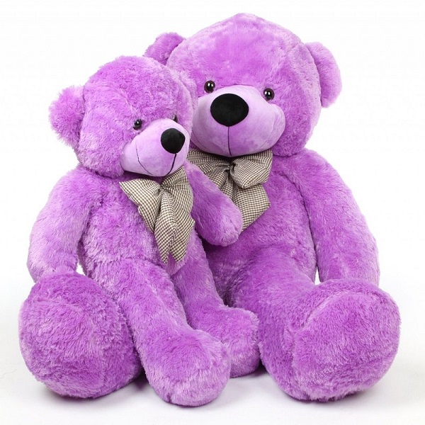 China wholesale customized Purple Violet Plush teddy bear toys