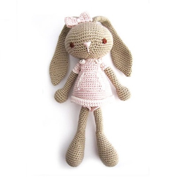 Handmade crochet soft bunny toys machined knitting stuffed toys