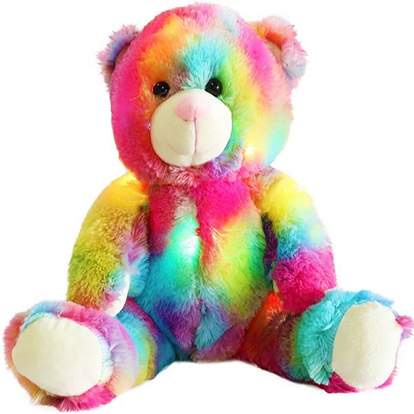 Novelty promotional personalized floppy colorful plush children teddy bear toys