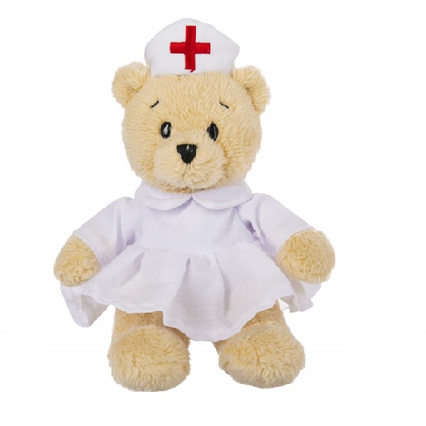 promotional personalized Nurse outfit brown teddy bear plush toys