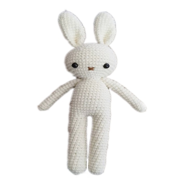 Organic Handmade custom design bespoke crochet bunny toy rabbit doll