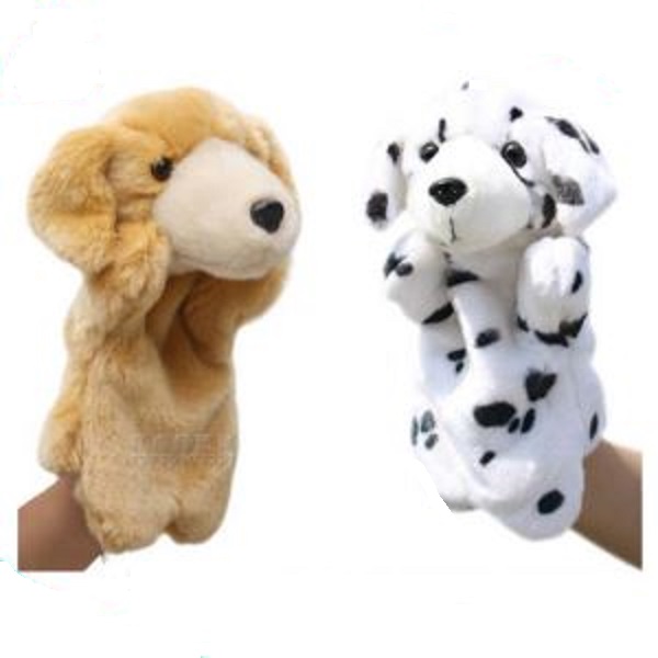 Custom stuffed plush animal dog hand puppet toys