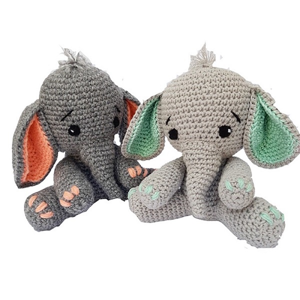 Personalized China handmade knitted Crochet Toy Elephant